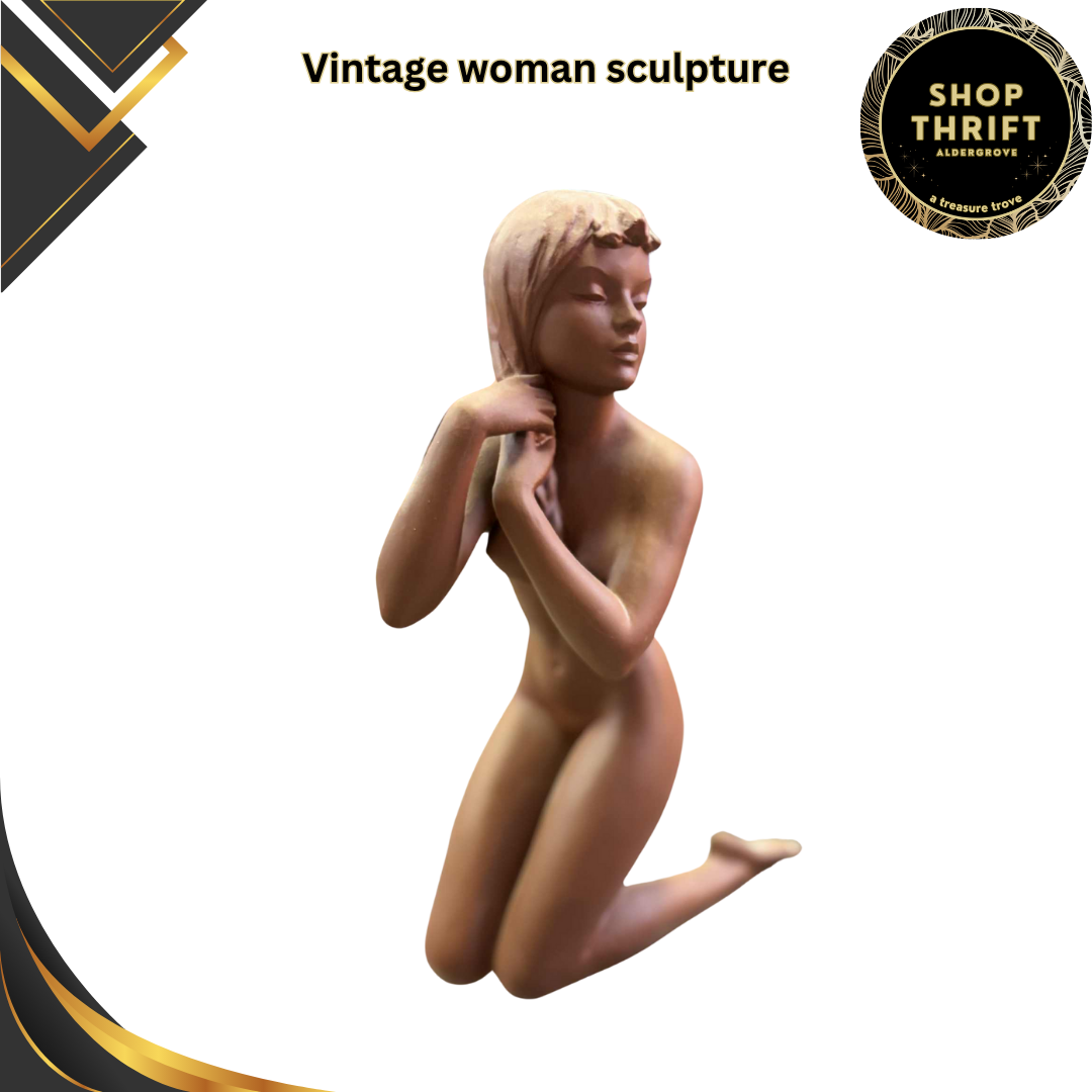 Vintage Porcelain Woman Sculpture