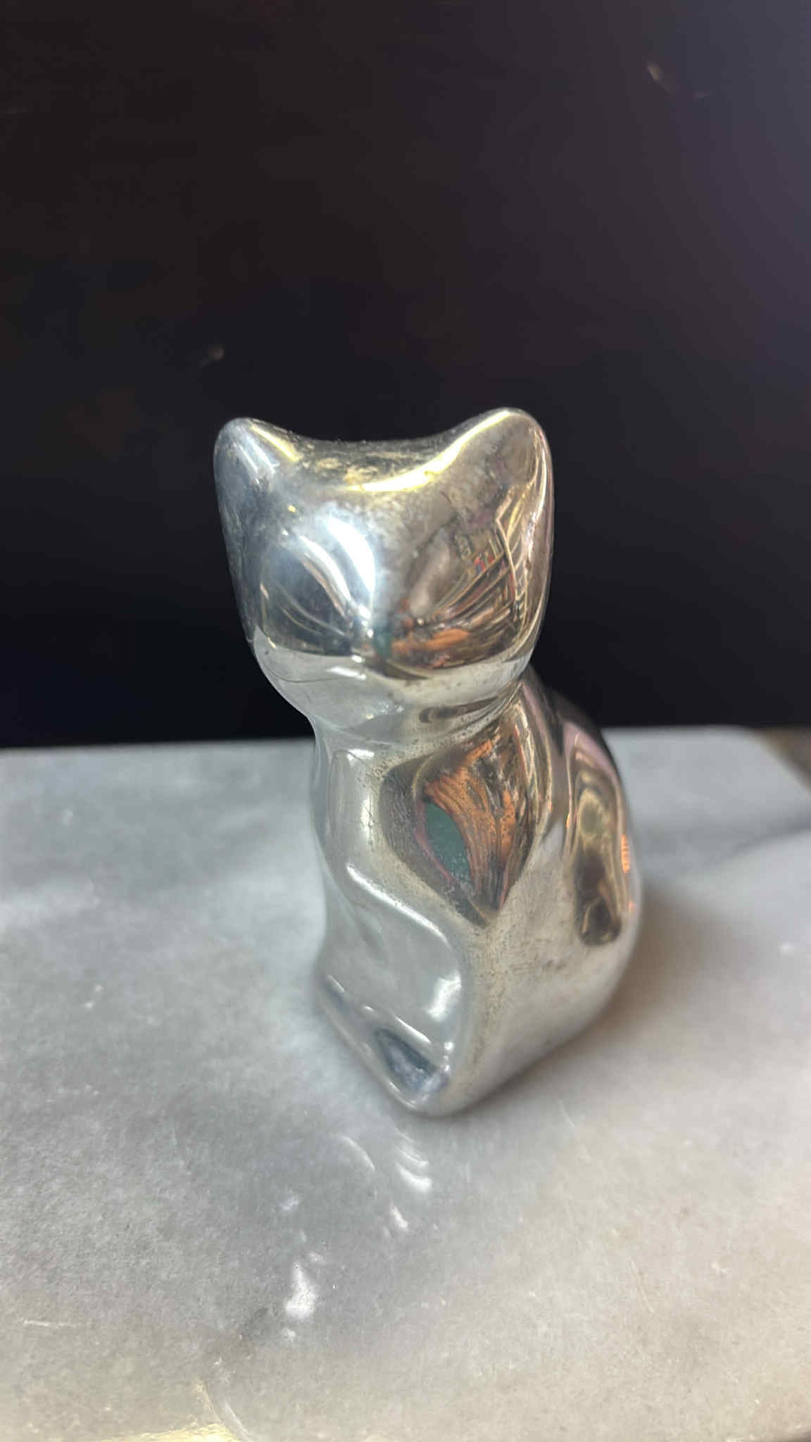 HOSELTON CAT ALUMINUM SCULPTURE