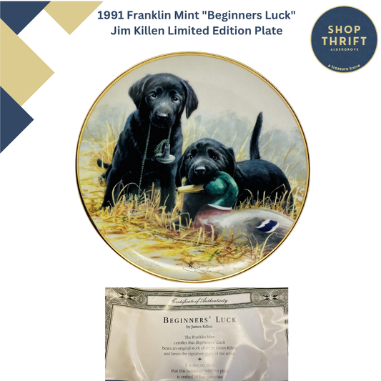 1991 Franklin Mint "Beginners Luck" Jim Killen Limited Edition Plate