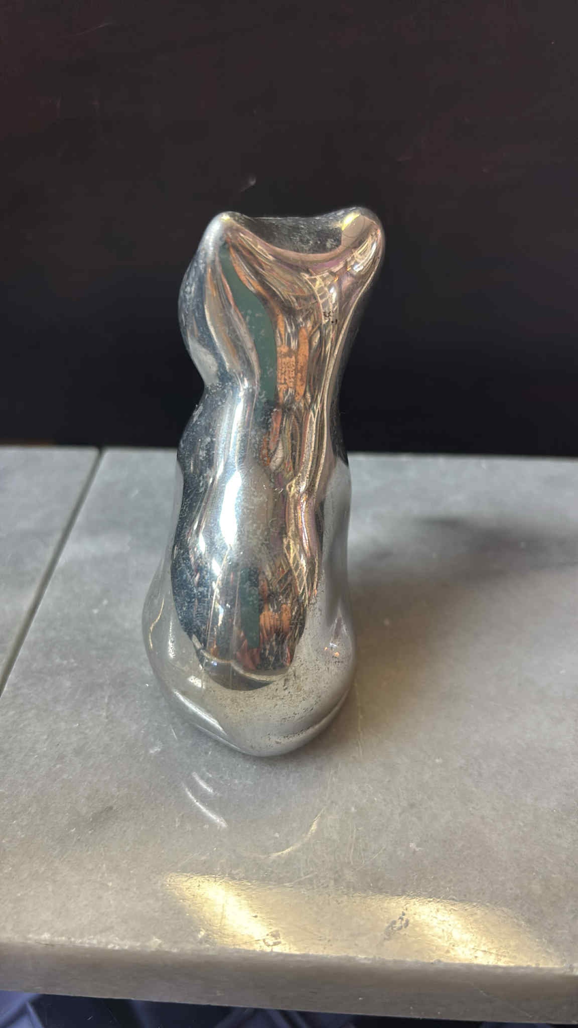 HOSELTON CAT ALUMINUM SCULPTURE
