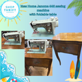 New Home Janome 446 Sewing Sachine with foldable table