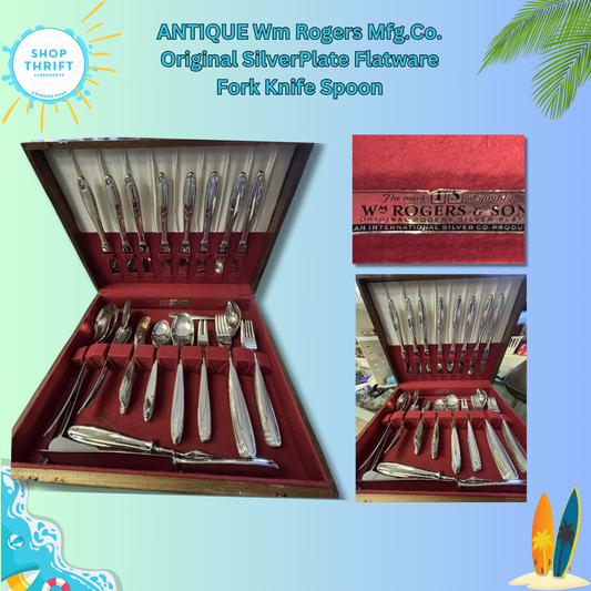 RARE ANTIQUE SILVERPLATE FLATWARE SE