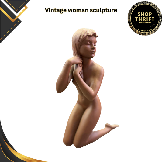 Vintage Porcelain Woman Sculpture
